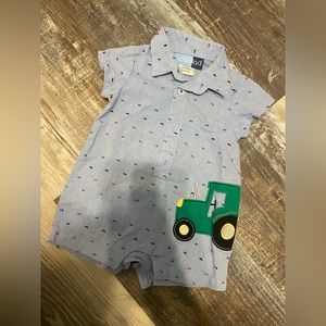 Boy smocked romper